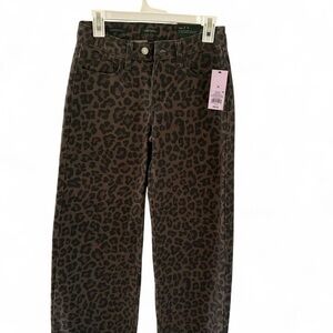 Wild Fable Brown and Black Straight Leg Jeans Leopard Print
